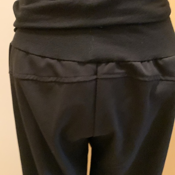 Rinascimento Black Asymmetrical Trousers – Chic Draped Designer Statement Pants - Picture 8 of 14